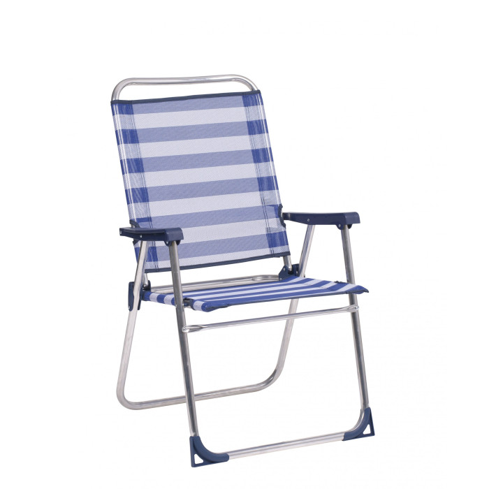 SILLON FIJO RAYAS AZUL ALTO